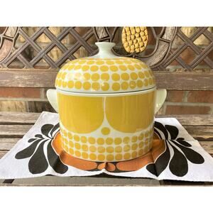 MCM ARABIA SUNNUNTAI Casserole Yellow Dot Made in Finland
